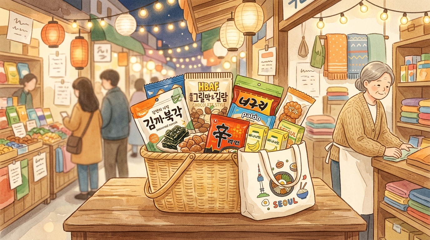 伴手礼菜篮插画